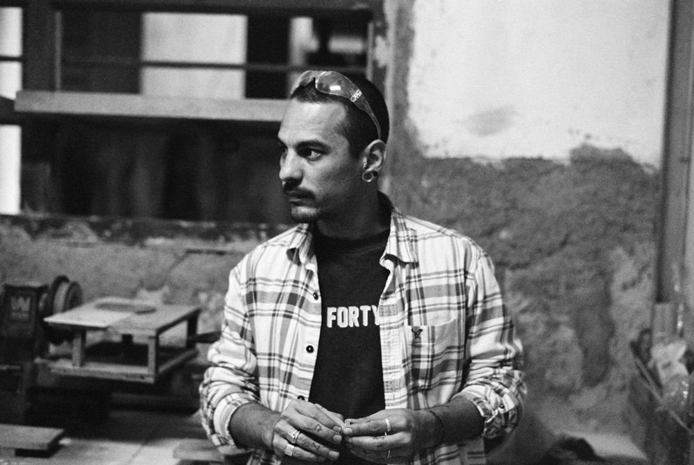 Portrait at the workshop door